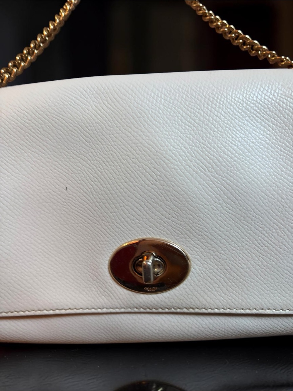 Coach Cream Shoulder Bag with Interior Patch Logo - Picture 2 of 8